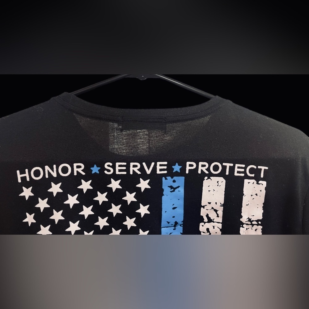 MEN’S HEQU Thin Blue Line t-shirt. - Picture 3 of 4